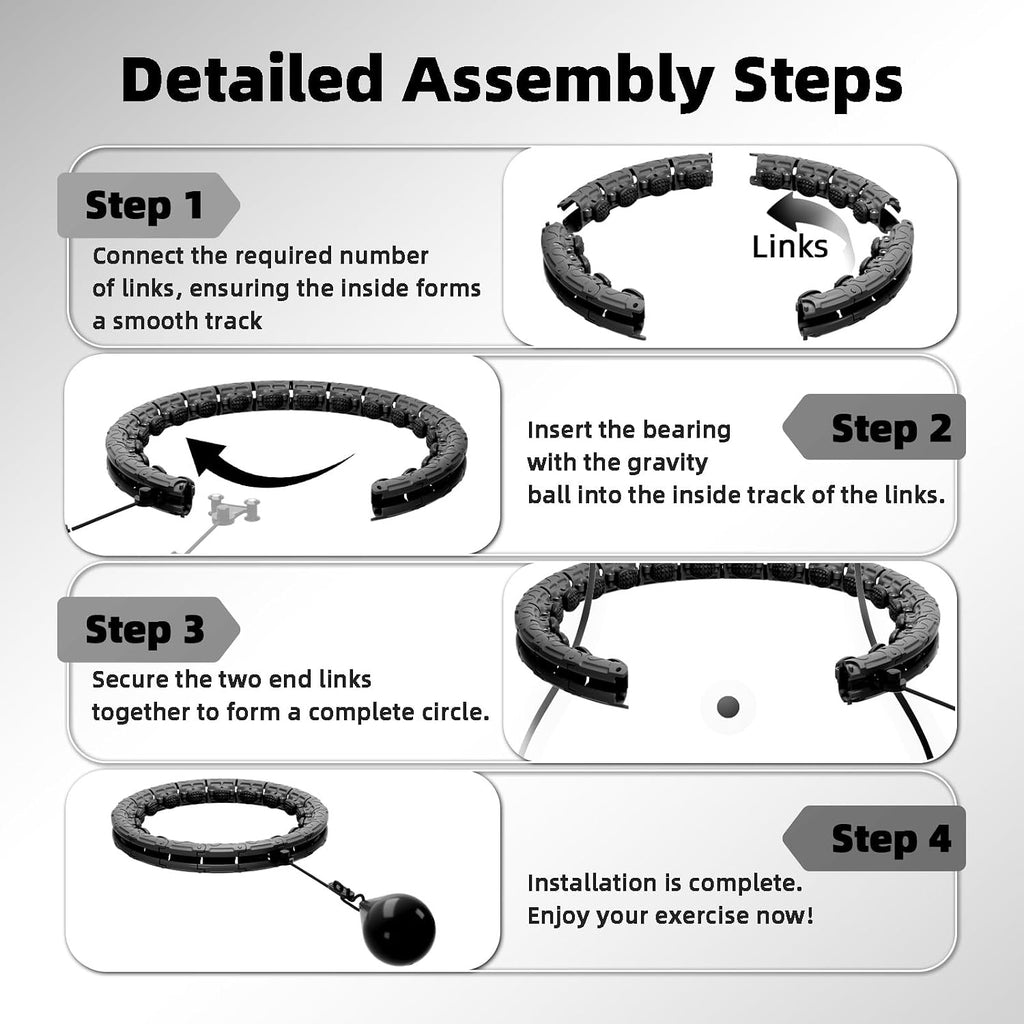 Aro de fitness Hula Infinity con peso para pérdida de peso en