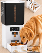 Comedero automático de 15 L para razas grandes con cuenco de alimentación lenta para dieta saludable