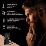 Ontaki Tijeras para barba y bigote para hombre, acero japonés de 5....