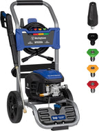 Lavadora a presión eléctrica Westinghouse WPX3000e, 3000 Max PSI y 1.76 Max GPM, motor de inducción, tanque de jabón a bordo, pistola de pulverización y varilla, juego de 5 boquillas, para autos