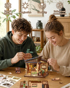 Cutebee Kit de rincón de libros LED, kits de casa en miniatura de bricolaje