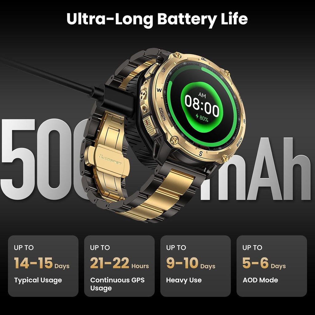 KOSPET Reloj inteligente Tank T4 Special Edition, GPS de doble banda, mapas