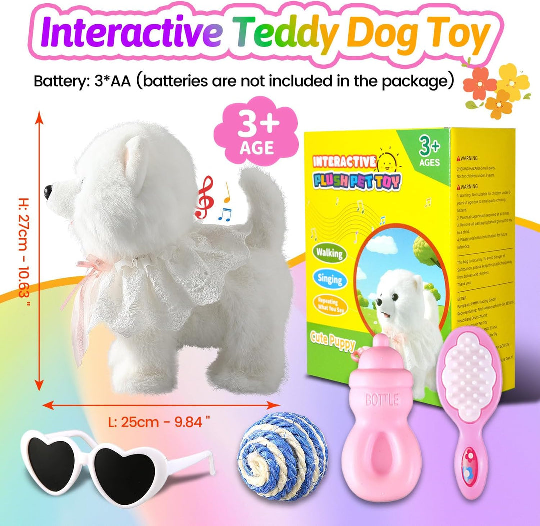Marsjoy Samoyed - Perro de ladridos que camina para niños, robot mu...