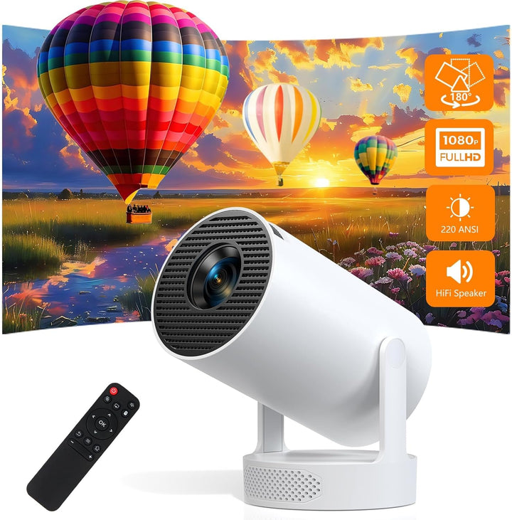Trunera Mini proyector inteligente con WiFi 6 y Bluetooth 5.0, comp...
