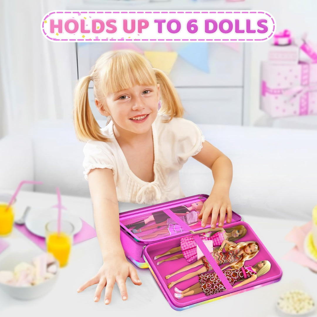 LININYHAO Funda de transporte compatible con muñecas Barbie de 12 p...