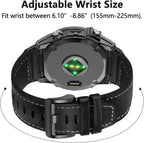 Correa de reloj de cuero Quickfit de 0.866 in para Garmin Fenix 9/8 1.850