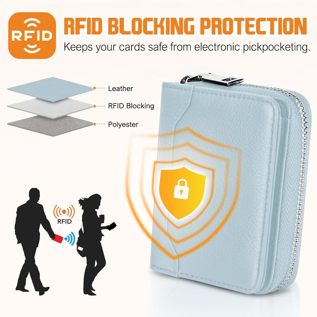 HUANLANG Billetera para hombre con bloqueo RFID, multitarjetero, bi...