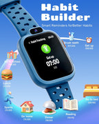 BIGGERFIVE Reloj inteligente para niños, reloj de fitness de 1.8 pies
