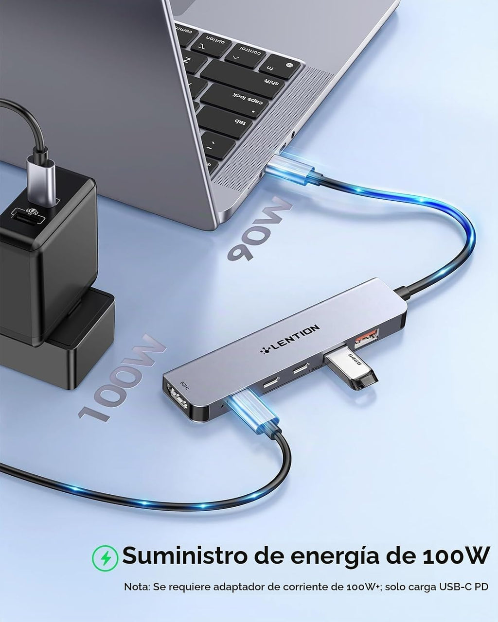 LENTION, CE37H-GRY, hub USB 3.2