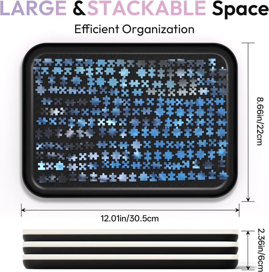 Bandejas antideslizantes para clasificar rompecabezas 6