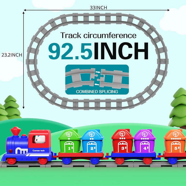 Juego de tren para niños pequeños de 2 a 4 años, juguetes para niño...