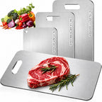 Katori Tabla de cortar de titanio para cocina, tablas de cortar de titanio 100% puro, tabla de cortar de titanio no tóxica de doble cara para cortar carne, verduras, frutas