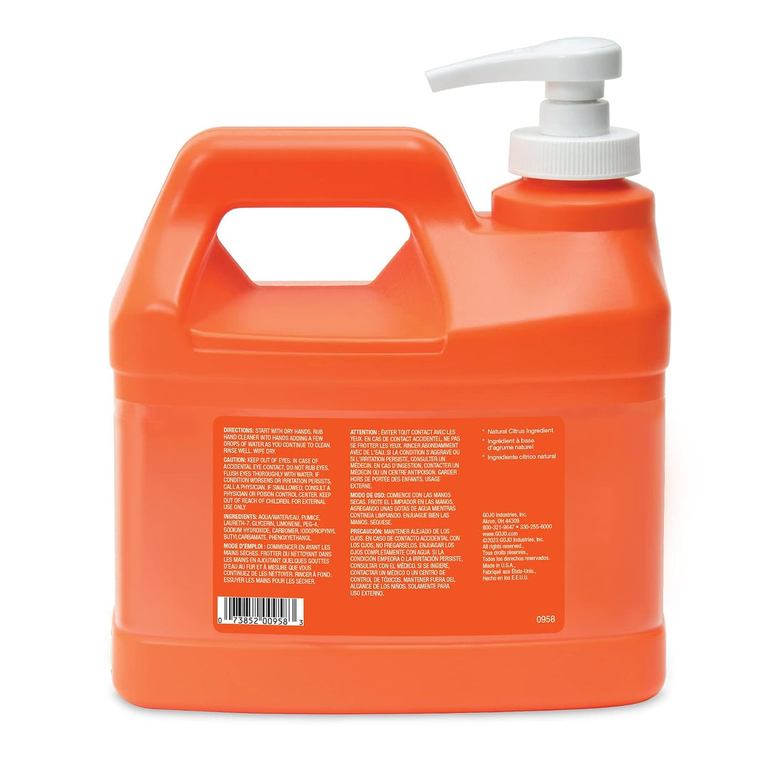 GOJO NATURAL ORANGE - Limpiador de manos de piedra pómez, loción de...
