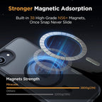 miracase Funda para iPhone 16e y iPhone 17e para MagSafe [con 2 protectores de pantalla de 9H + ] Protección superior de grado militar a prueba de golpes con terciopelo táctil para iPhone 16e/17e 6.1 pulgadas, negro mate