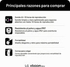 LG xboom Mini by will.i.am - Altavoz Bluetooth portátil, color gris cálido