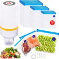 Juego de 42 selladores al vacío Sous Vide, 30 bolsas reutilizables, 5 clips y clips de sellado para cocinas Anova, Joule