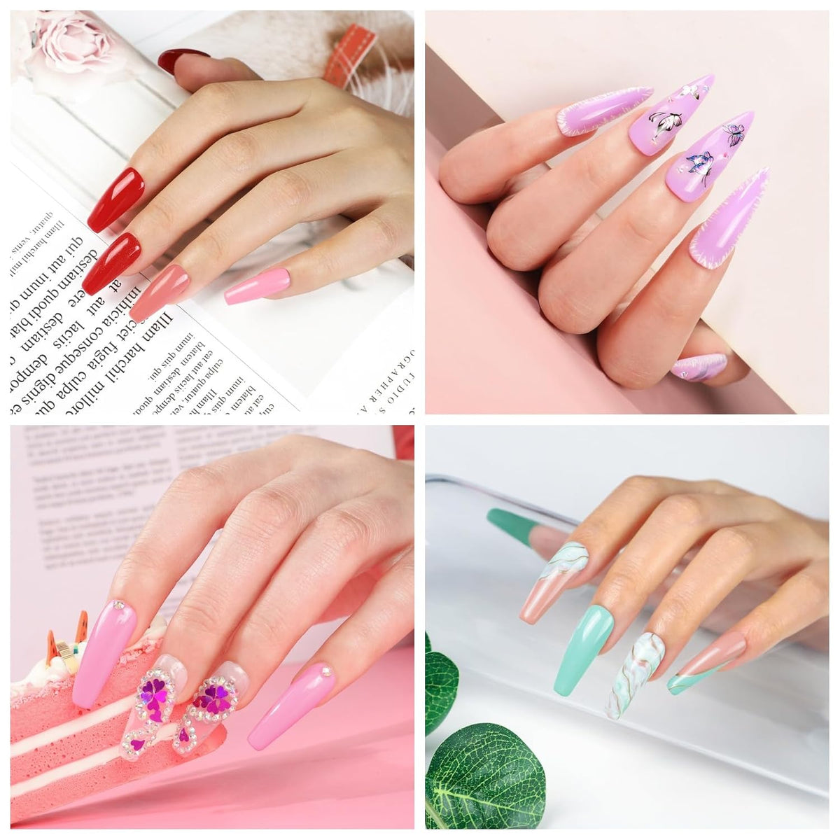 COSCELIA Kit de 57 esmaltes de uñas de gel con luz UV de 40 colores...