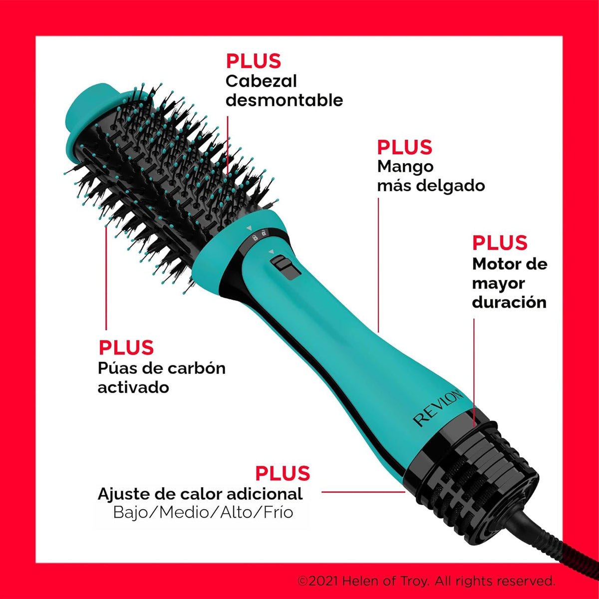 REVLON One-Step Plus 2.0 - Secadora, voluminizador de cabello y cep...