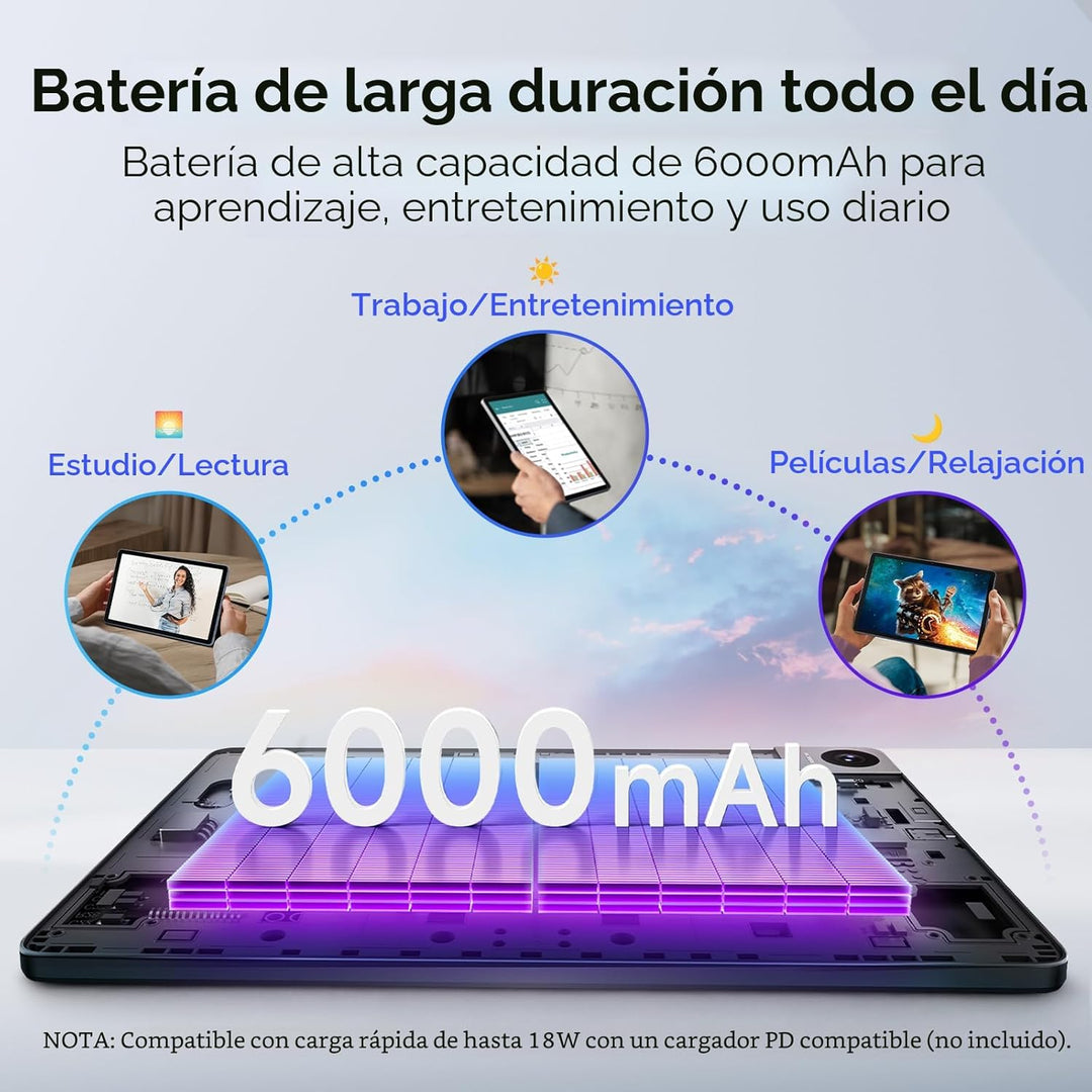 Tableta Android TCL TAB 10 Gen 4, pantalla 10.1\u201D FHD, CPU Octa...