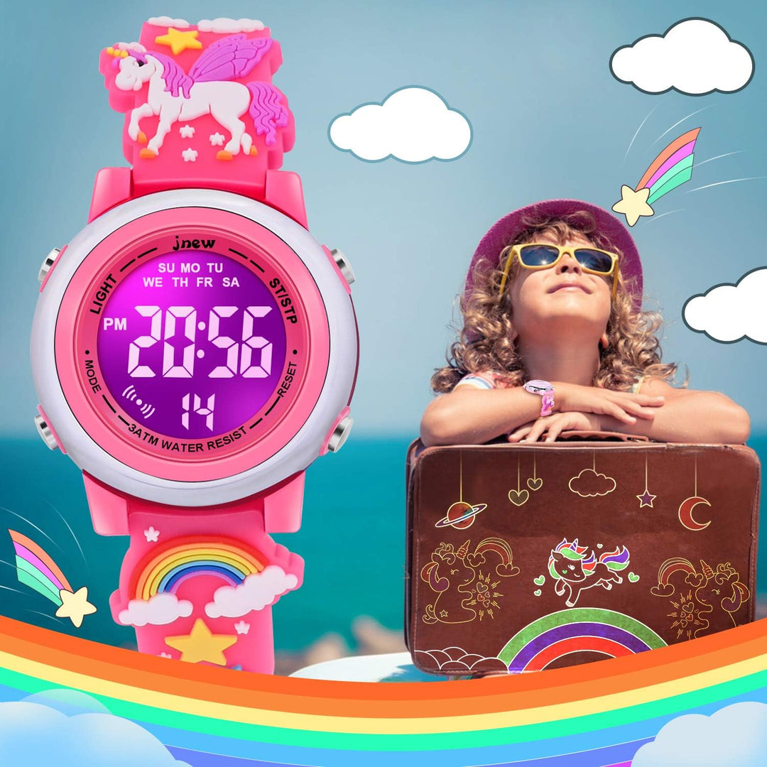 VAPCUFF Relojes impermeables 3D de dibujos animados para niñas con...