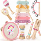 Lehoo Castle Juego de instrumentos musicales de unicornio para bebés de 18