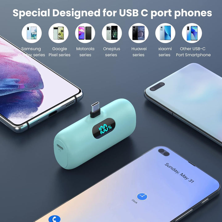 [Paquete de 2] Mini cargador portátil de 5000 mAh, batería portátil...