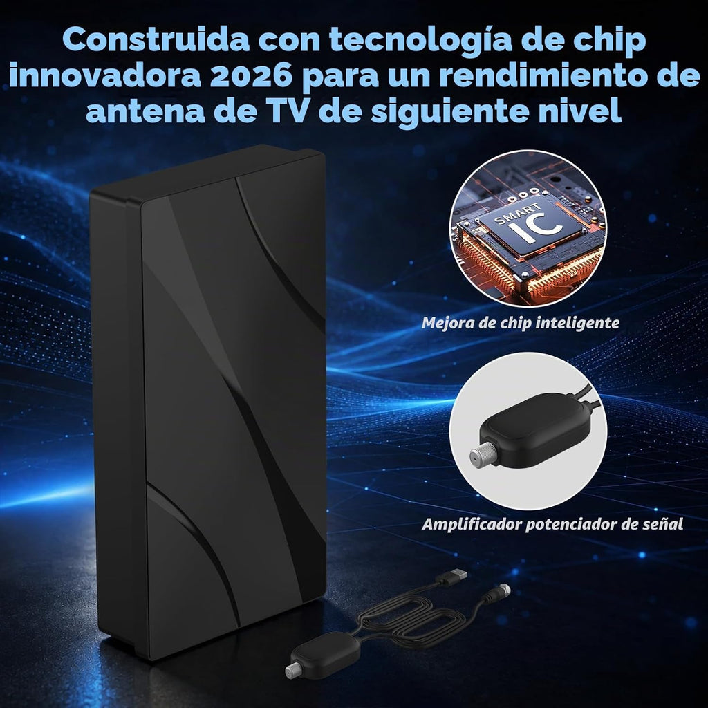 Antena de TV 2026 para Smart TV, antena de TV digital para canales locales
