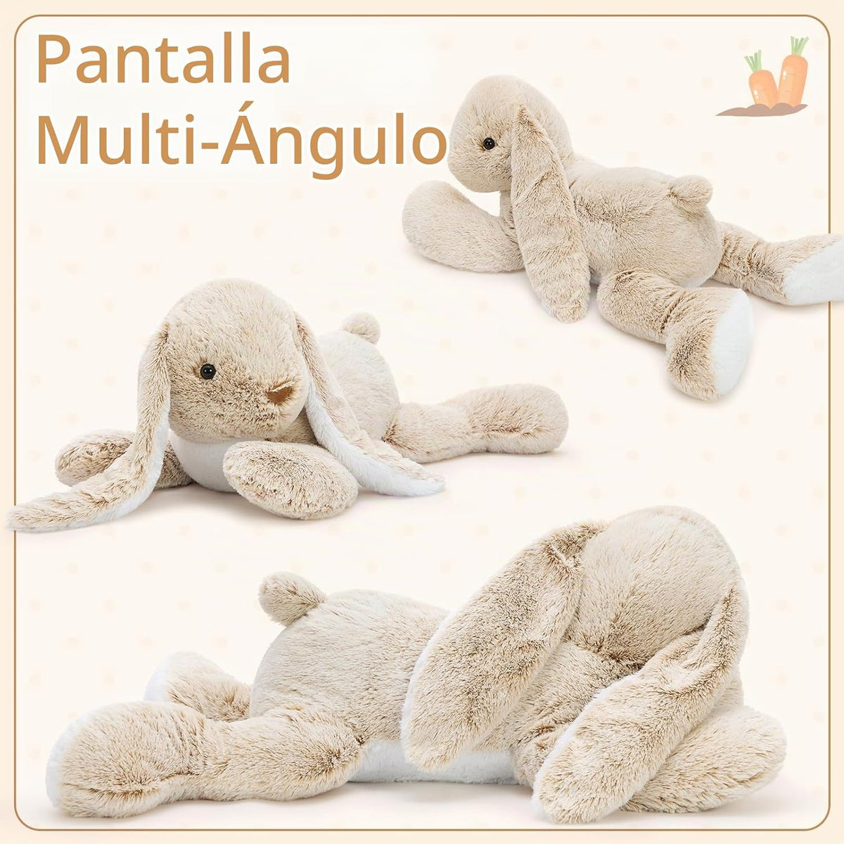 Peluche de conejo gigante de 31 pulgadas, juguete de peluche grande