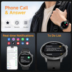 Reloj inteligente R5G Plus con GPS, llamadas Bluetooth, diseño impermeable, caras personalizadas, más de 110 modos deportivos, seguimiento diario de la salud, información del sueño, brújula, barómetro
