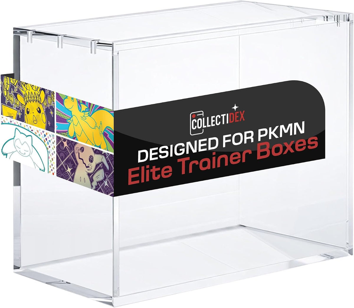 Elite Trainer Box ETB - Funda protectora de acrílico con imanes de 0.197 x 0.118 in, apilable ETB, compatible con cajas de entrenamiento PKMN ETB Elite