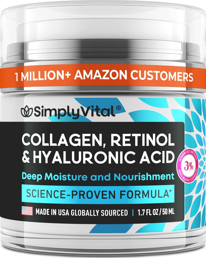 SimplyVital Crema de colágeno, retinol y ácido hialurónico - Hidrat...