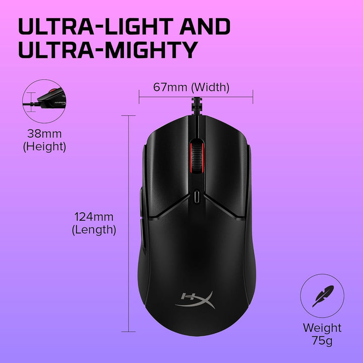HyperX Pulsefire Haste 2 \u2013 Ratón gaming con cable \u2013 Ultra...