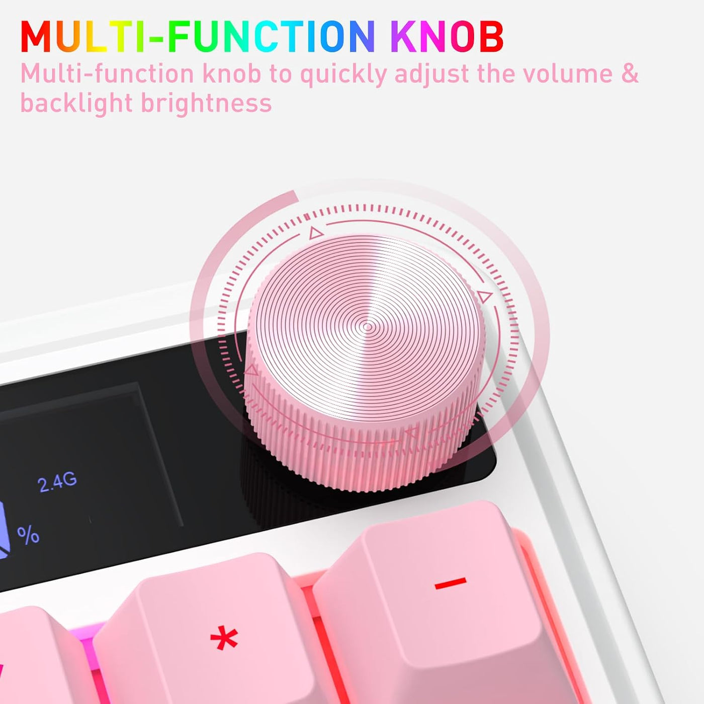 Redragon K526 PRO Teclado inalámbrico para juegos de membrana RGB,...