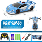 FDJ Autos RC - Auto de control remoto de transformación, 2.4Ghz esc...