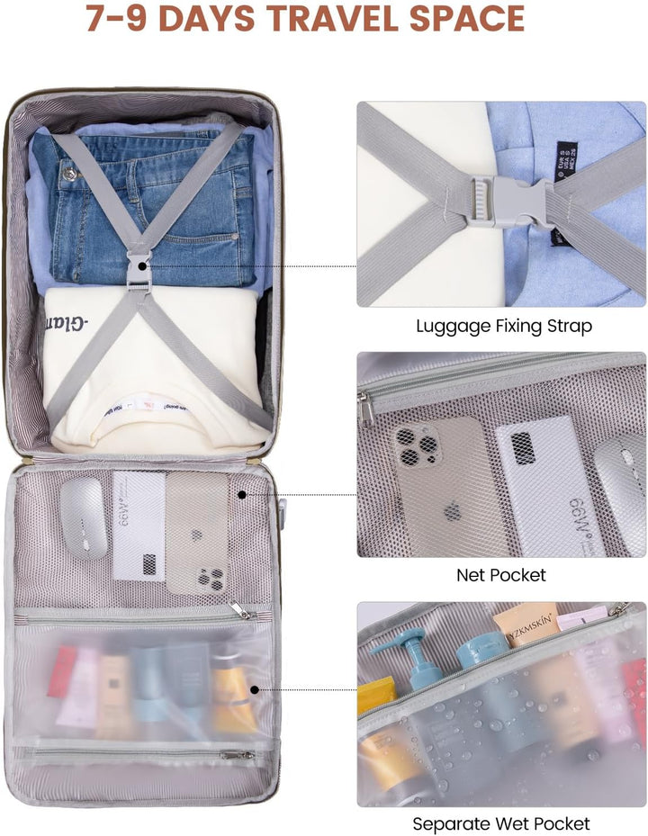 LOVEVOOK Mochila de viaje de 50 litros para mujeres y hombres, equi...
