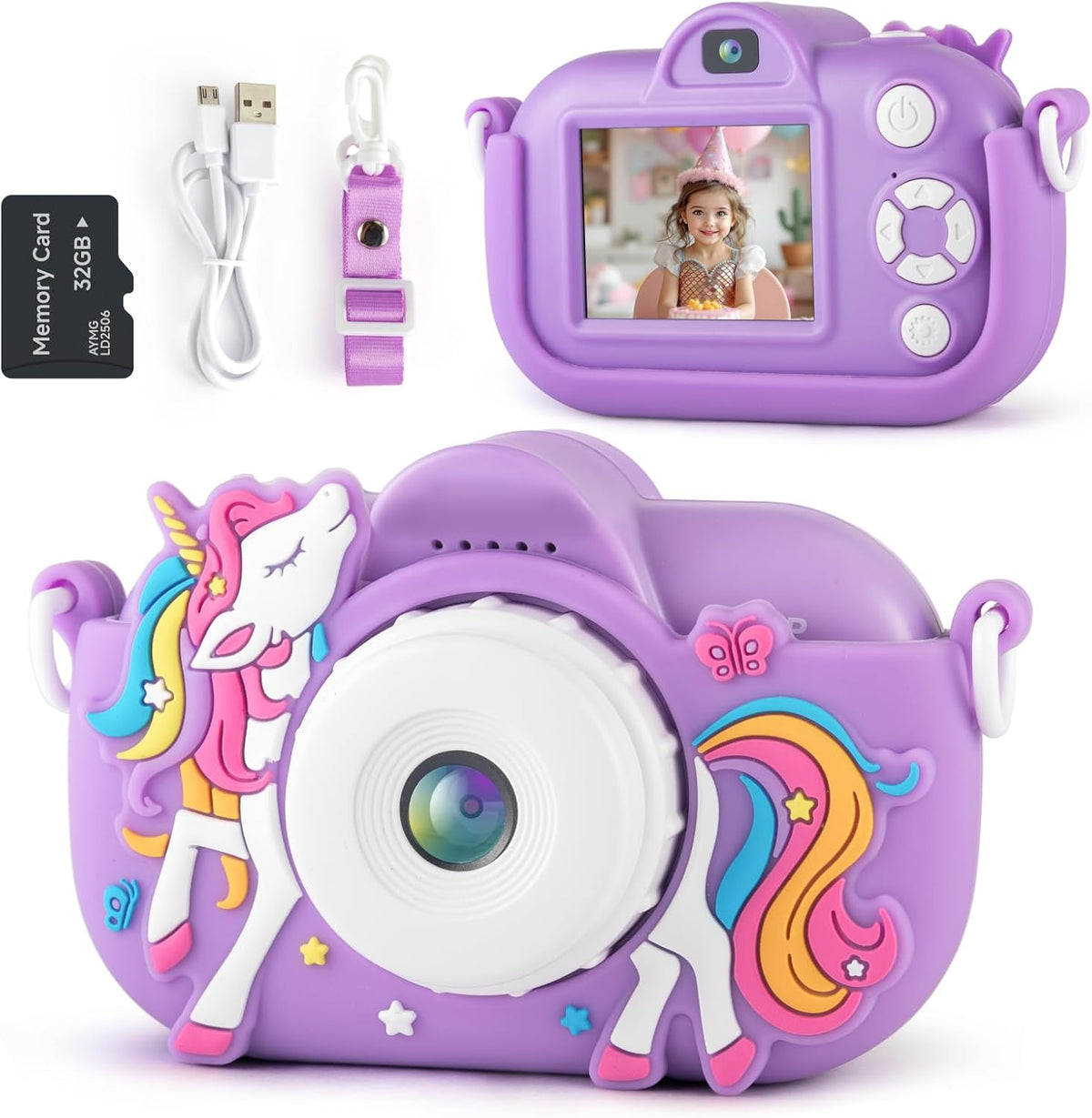 Cámara para Niños Juguetes para Niñas de 3 4 5 6 7 8 Años, Cámara S...