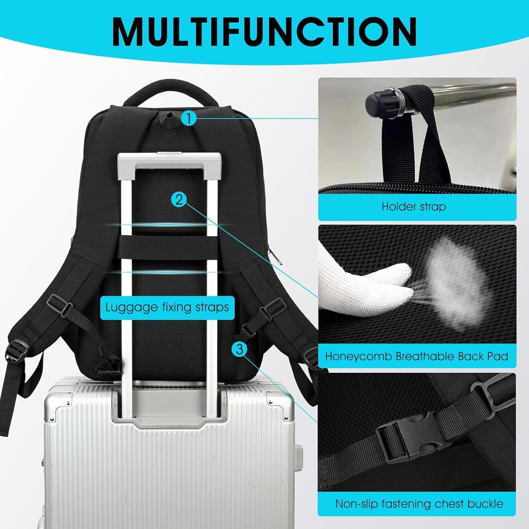 DUSLANG Mochila para laptop de 15.6 pulgadas para viajes, resistent...