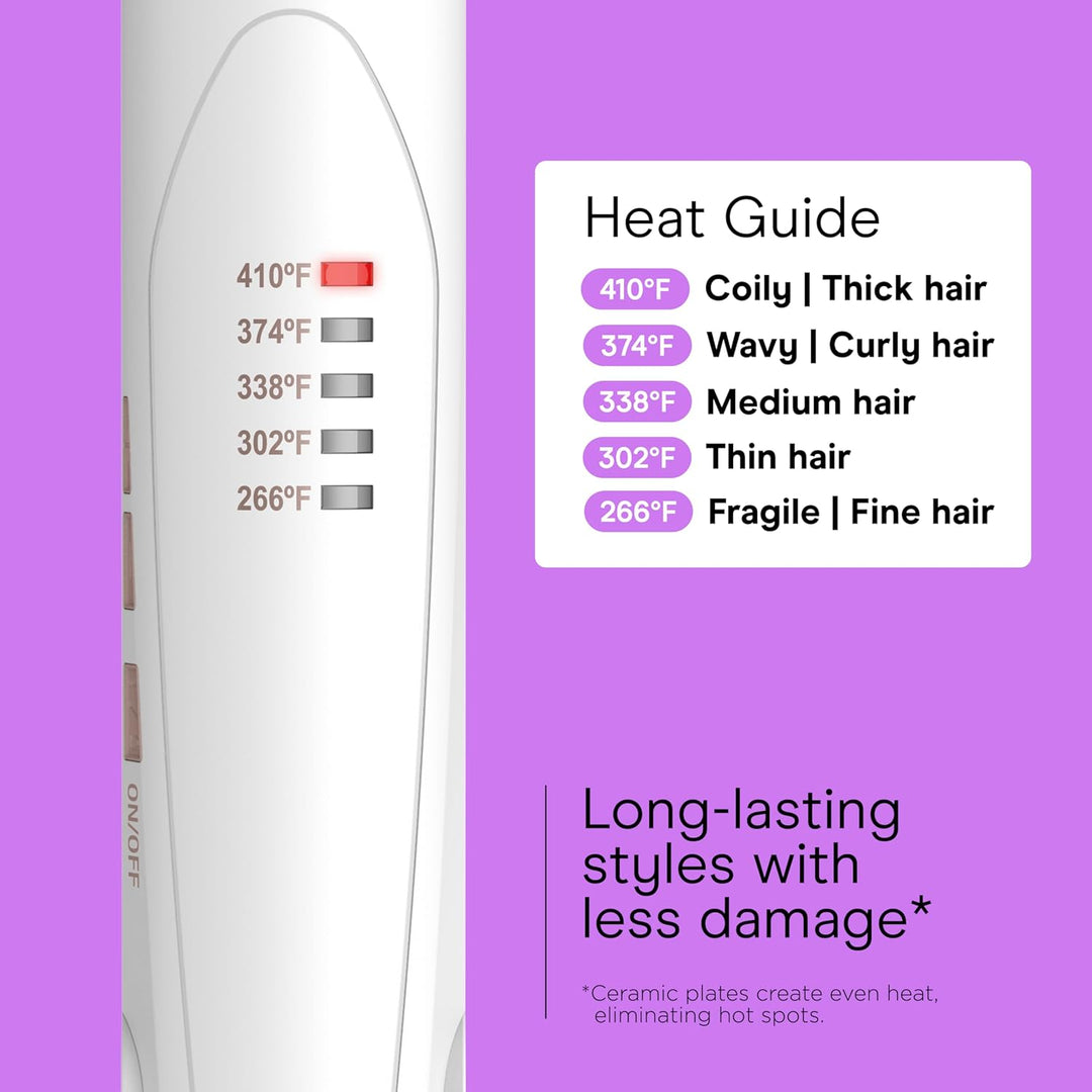 Conair Plancha plana de cerámica doble, plancha de pelo de 1 pulgad...