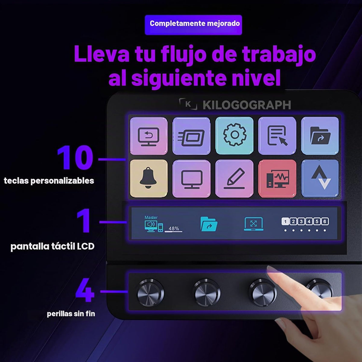 Mirabox Stream Dock - Controlador de cubierta de vapor para PC