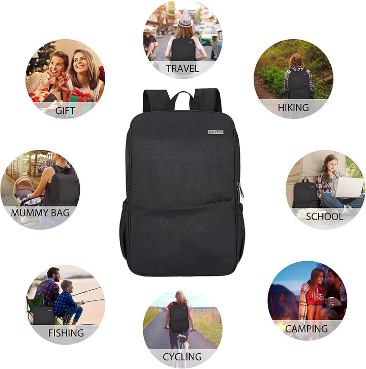 MAXTOP Mochila de viaje para laptop con puerto de carga USB antirro...