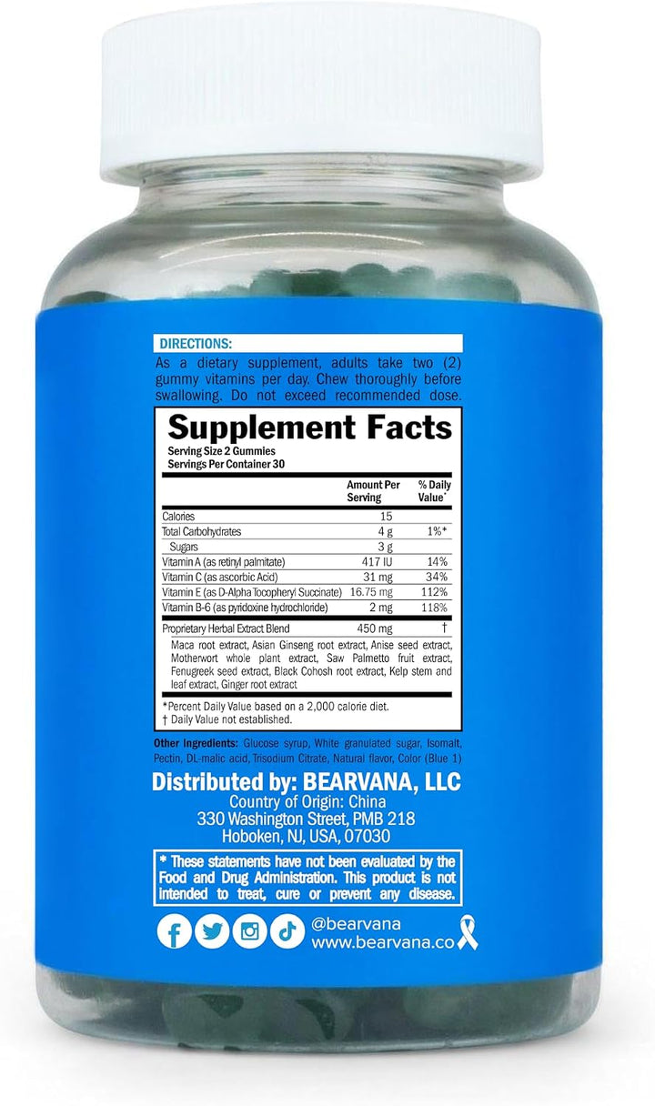 BEARVANA Gummies for You Herbal Blue - Suplemento para mujeres - De...