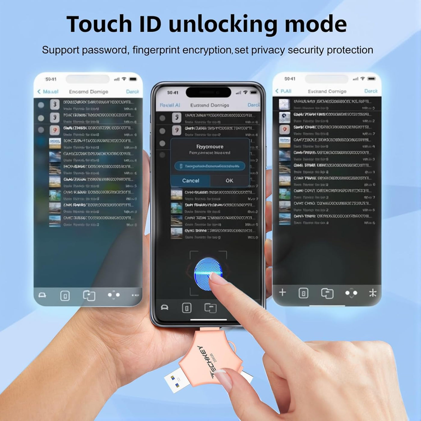 Memoria flash con certificación MFi para iPhone iPad de 256 GB, mem...