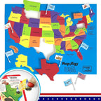 Imagimake Mapology - Rompecabezas de mapa de Estados Unidos con tarjetas flash para niños a partir de 8 años