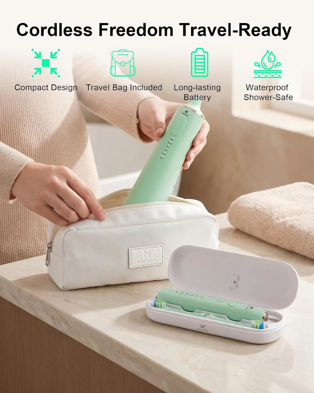 Kit de cuidado dental profesional mejorado: irrigador dental de 5 m...