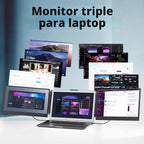 ROYY Extensor de Pantalla para Laptop Monitor Triple - Monitor Port...