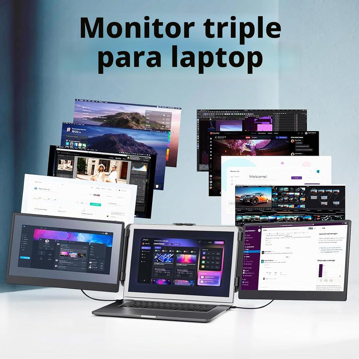 ROYY Extensor de Pantalla para Laptop Monitor Triple - Monitor Port...