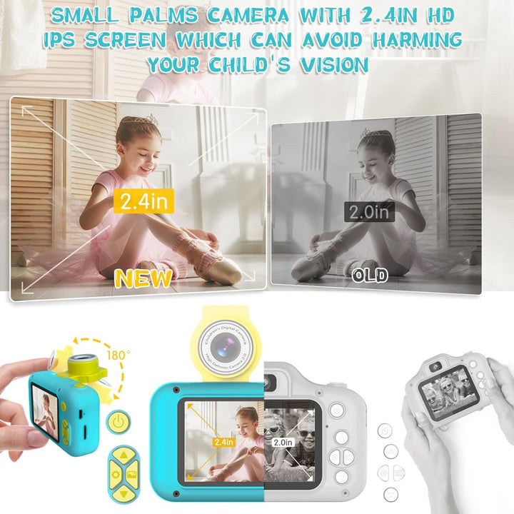 ARNSSIEN Cámara para niños, cámara digital de juguete para niños pe...