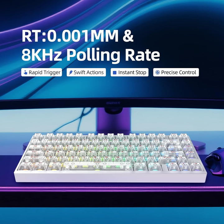 IROK MG75MAX Teclado con Interruptor Magnético Cableado de 81 Tecla...