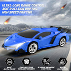 Dolanus Auto a control remoto - Robot transformador, regalos de juguetes, Azul