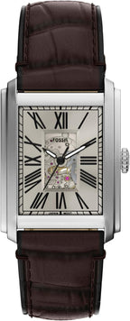 Fossil Carraway Reloj automático con esfera beige ME3272